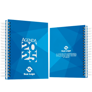 Agenda Personalizada 2025 Capa dura | Miolo: Offset 75g 15x21cm Capa: 4x0 | Miolo 1x1 Laminação Prolam Wire-O 8 Modelos de capa pré prontos para colocar sua logo