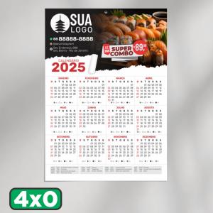 Calendário de Parede Supremo 250g 21x30cm 4x0 (Impressão frente colorida e verso sem impressão)  Corte reto | 01 Furo 8 modelos prontos para acrescentar sua logo